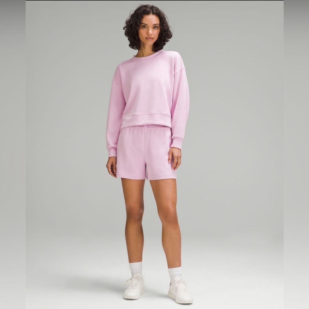 Lululemon Perfectly Oversized Cropped Crew in Vitapink Size 6